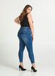 Croppade Amy jeans med blixtl&aring;s, Bl&aring;, Model image number 2