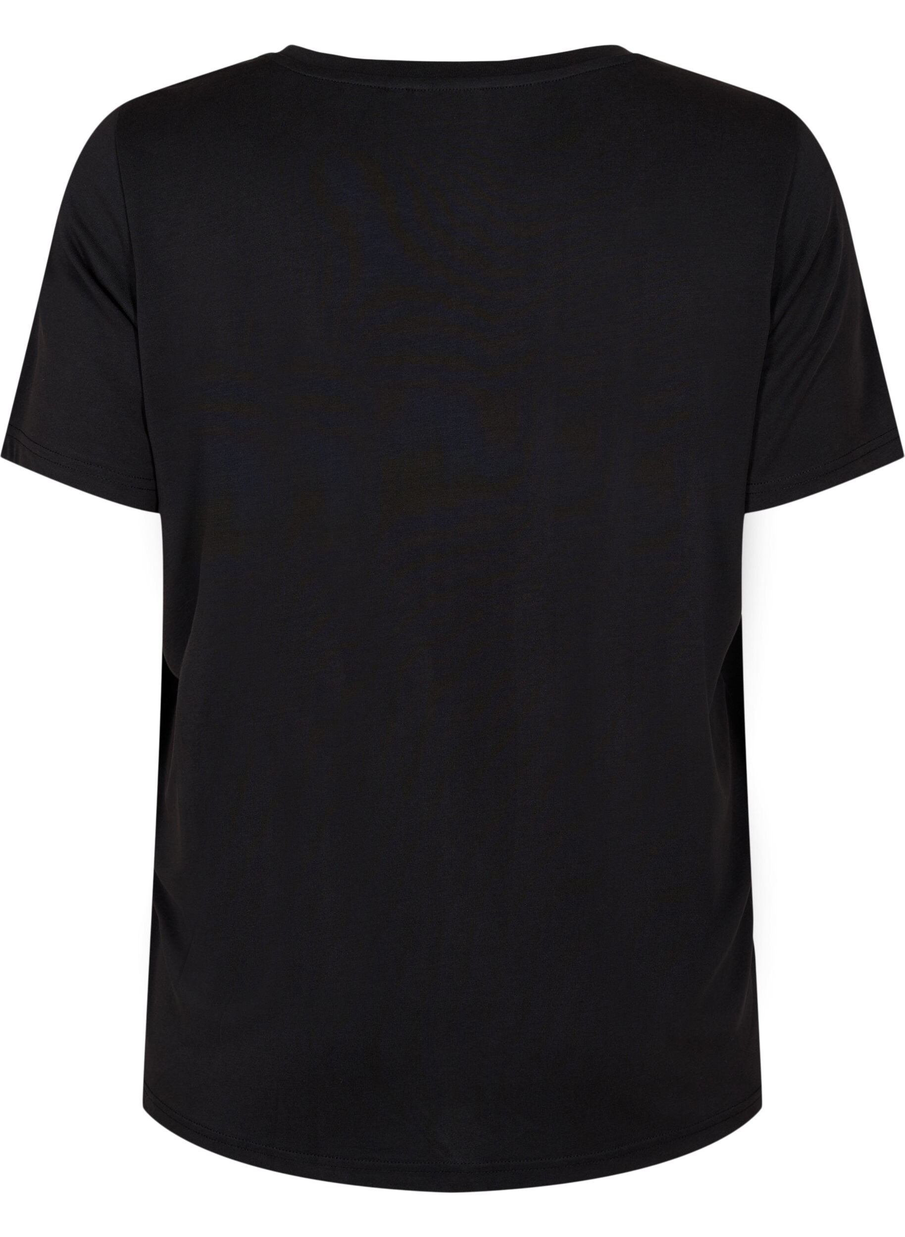 Zizzi T-shirt i TENCEL&trade; Modal med rund halsringning, Svart, Packshot image number 1