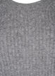 Ribbstickad kl&auml;nning med slits, Light Grey Melange, Packshot image number 2