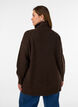 L&ouml;st stickad tr&ouml;ja med polokrage, Brun, Model image number 2