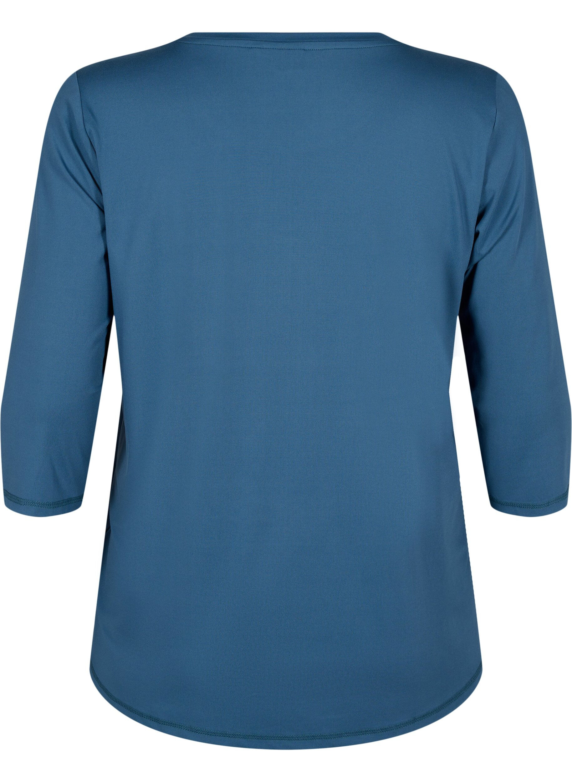 ZizziTr&auml;ningsblus med trekvarts&auml;rm, Bl&aring;, Packshot image number 1