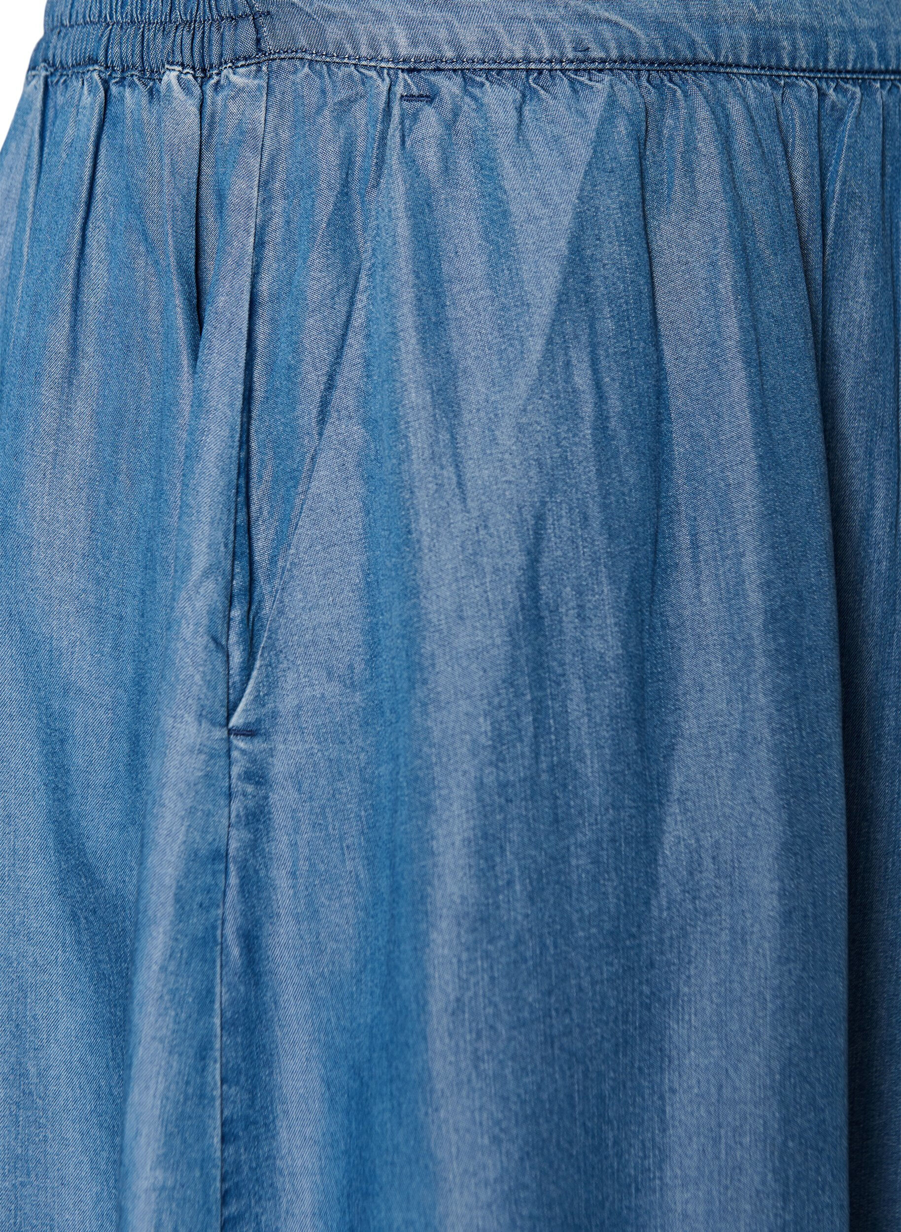 ZizziMaxikjol i TENCEL&trade; lyocell med denimlook, Bl&aring;, Packshot image number 2