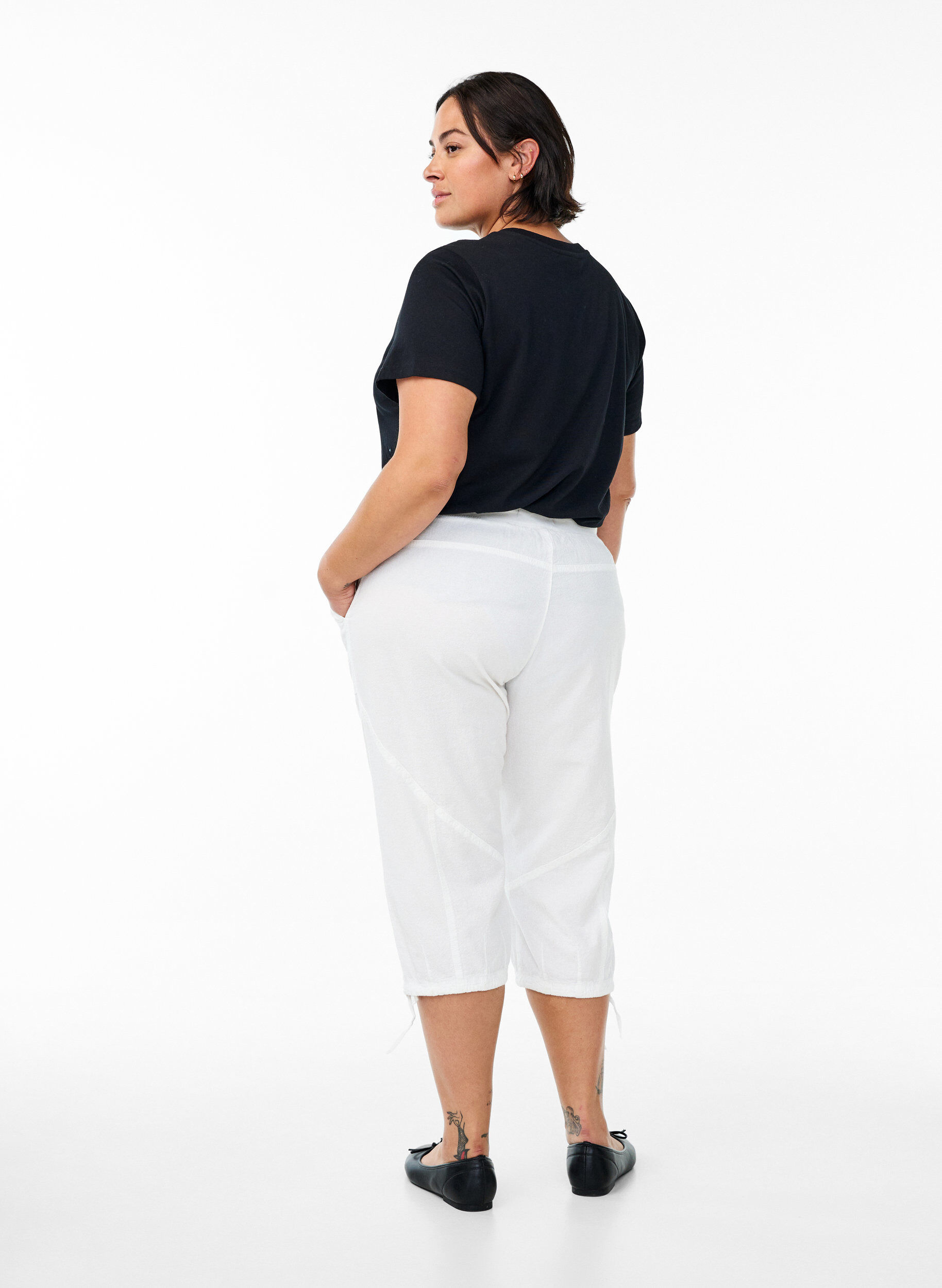 ZizziKnickers i bomull, Vit, Model image number 1
