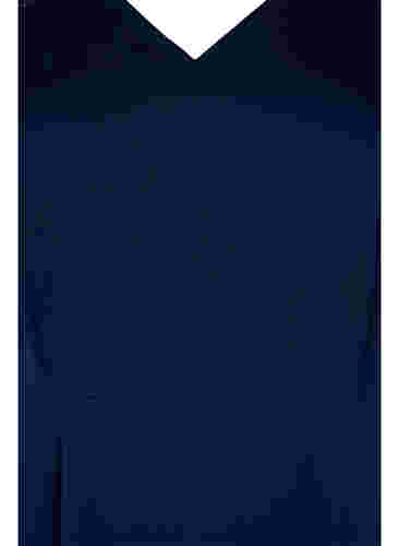 Midiklänning med korta spetsärmar, Navy Blazer, Packshot image number 2