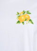 T-shirt i ekologisk bomull med citrustryck, Vit, Packshot image number 2