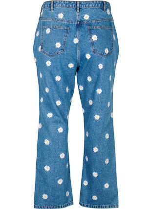 Gemma-jeans med hög midja och prästkragar, L.B. Flower, Packshot image number 1