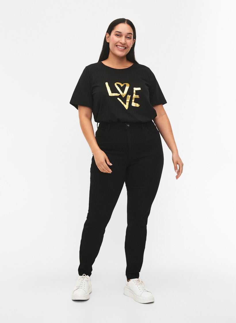 FLASH - 2-pack t-shirt med motiv, Black/Port Royale , Model image number 2