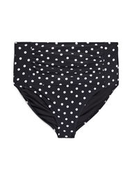 Bikinitrosa med m&ouml;nster och h&ouml;g midja, Svart