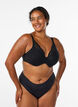 Vadderad spets-BH med bygel, Svart, Model image number 1