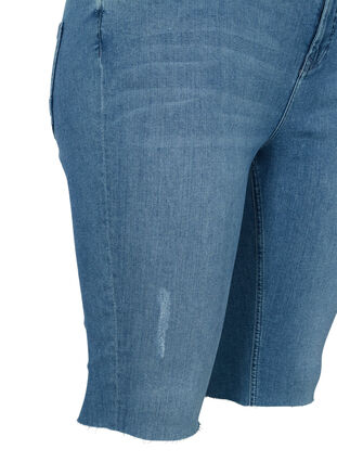 Figurnära jeansshorts, Dark blue denim, Packshot image number 2
