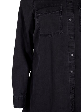 Denimklänning med knappar, Grey Denim, Packshot image number 3