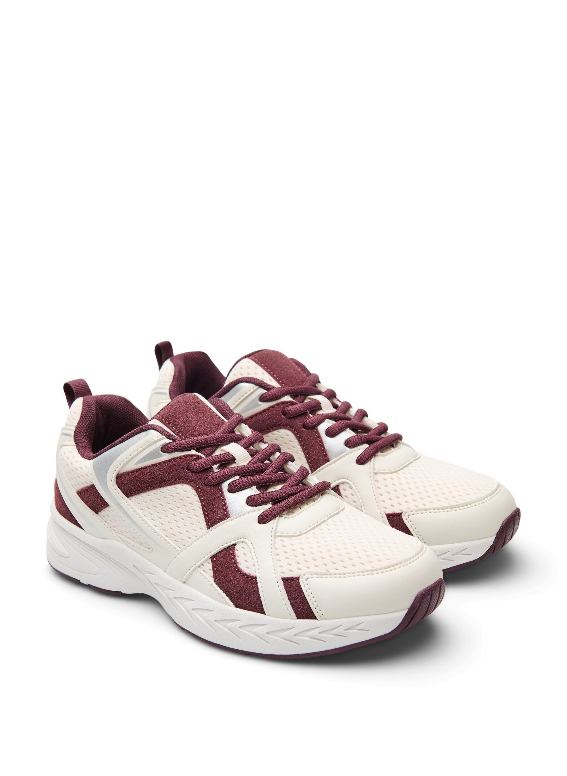Zizzi Sportiga sneakers med mesh, R&ouml;d, Packshot image number 1
