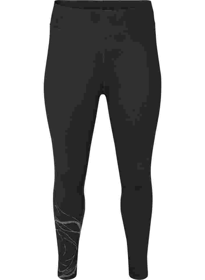 Leggings med reflextryck, Blackw.Reflex Print, Packshot
