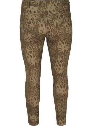 Mönstrade Amy Jeans, Green Leopard, Packshot image number 1