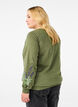 Sweatshirt med broderade blommor, D. L. Green W. emb., Model image number 1