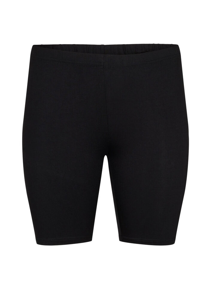 2-pack cykelshorts i viskos, Svart, Packshot image number 3