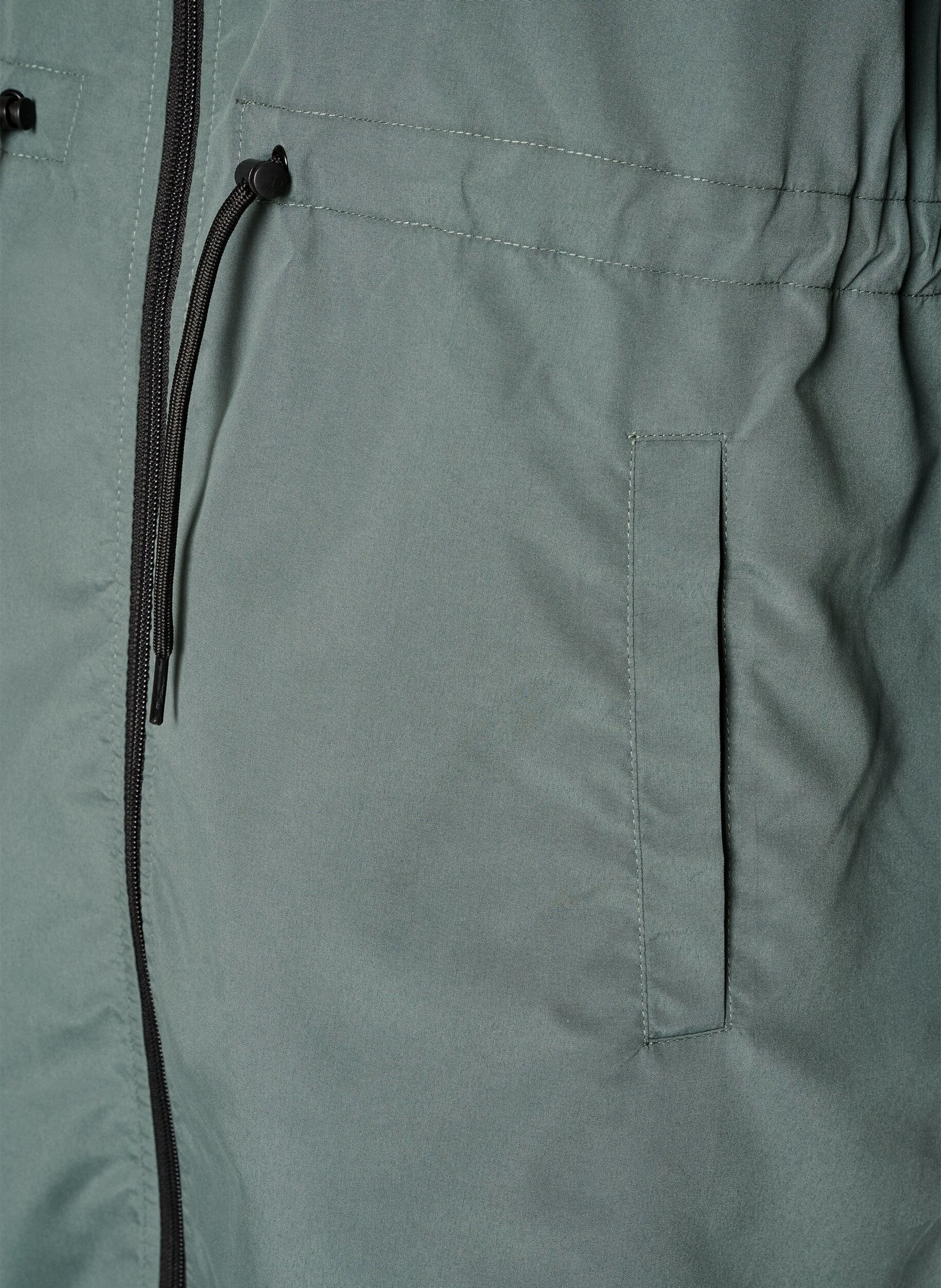 ZizziL&auml;ttviktig parkas med huva, Gr&ouml;n, Packshot image number 3