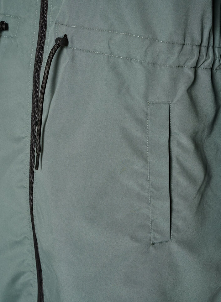 L&auml;ttviktig parkas med huva, Gr&ouml;n, Packshot image number 3