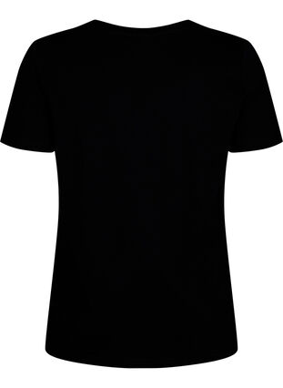 T-shirt i bomull med rund halsringning och tryck, Black W. Heart L., Packshot image number 1