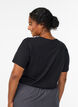 T-shirt med tryck, Svart, Model image number 2
