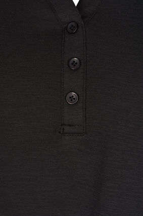 Blus med 3/ärmar, Black, Packshot image number 2
