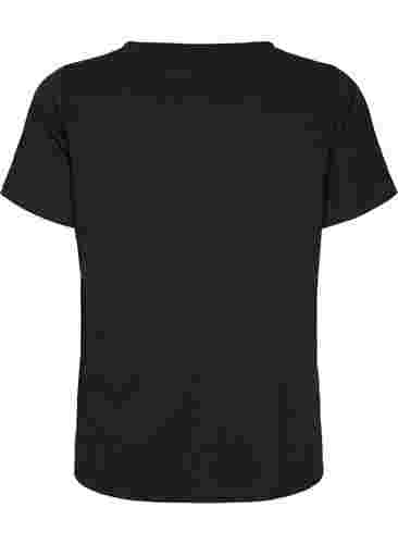 T-shirt i bomull med tryck och korta ärmar, Black Take The Time, Packshot image number 1