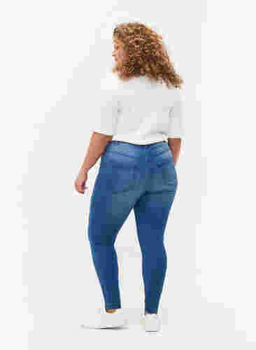 Super slim Amy jeans med hög midja, Light blue, Model image number 1