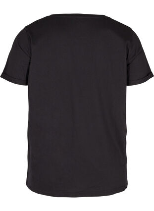  T-shirt till träning med print, Black Motivated, Packshot image number 1
