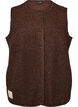 V&auml;st i fleece med tryckknappar och sidofickor, Brun, Packshot image number 0