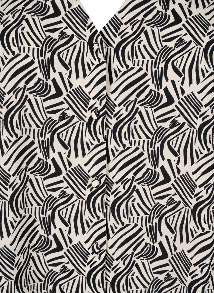 Skjortblus med V-ringning och tryck, Birch Graphic, Packshot image number 2