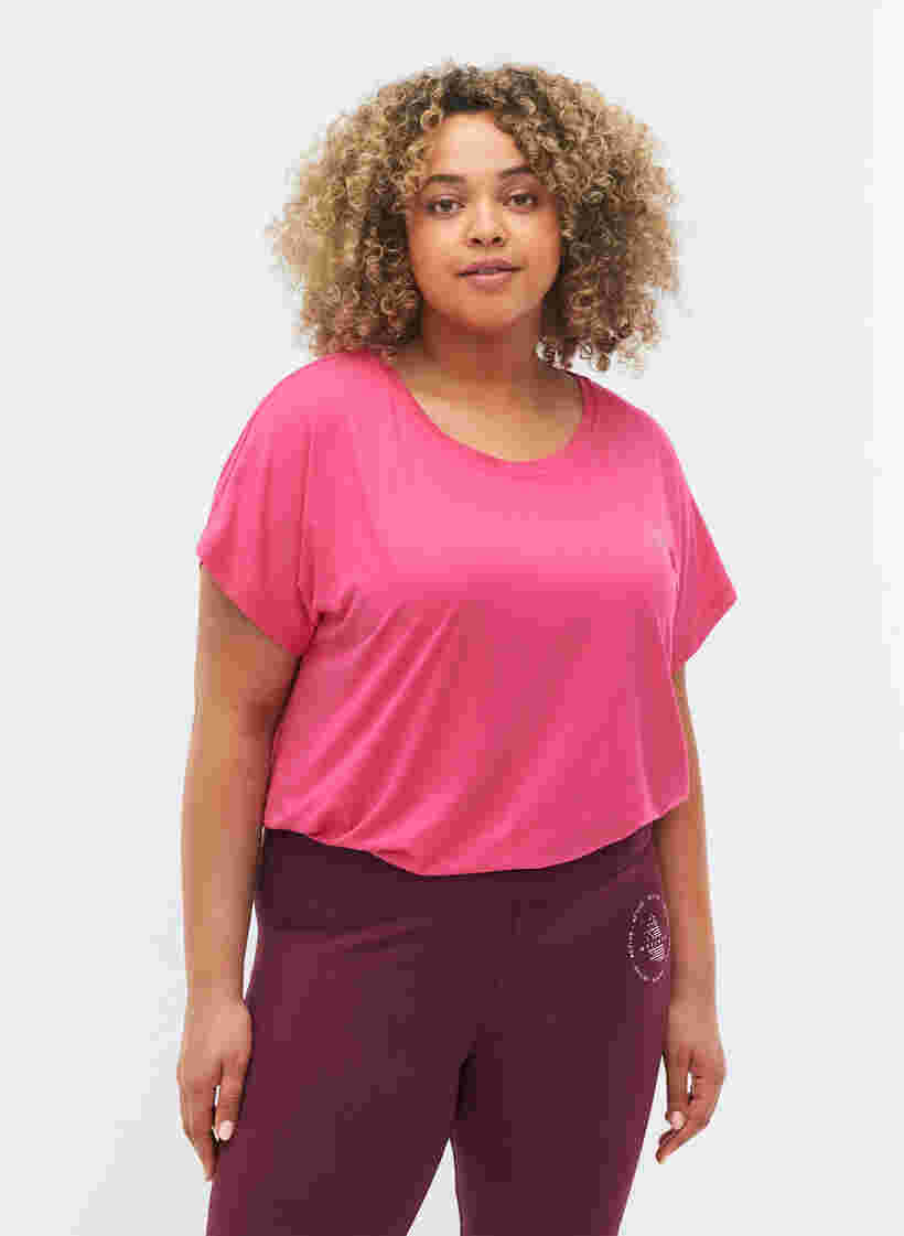 T-shirt, Fuchsia Purple, Model