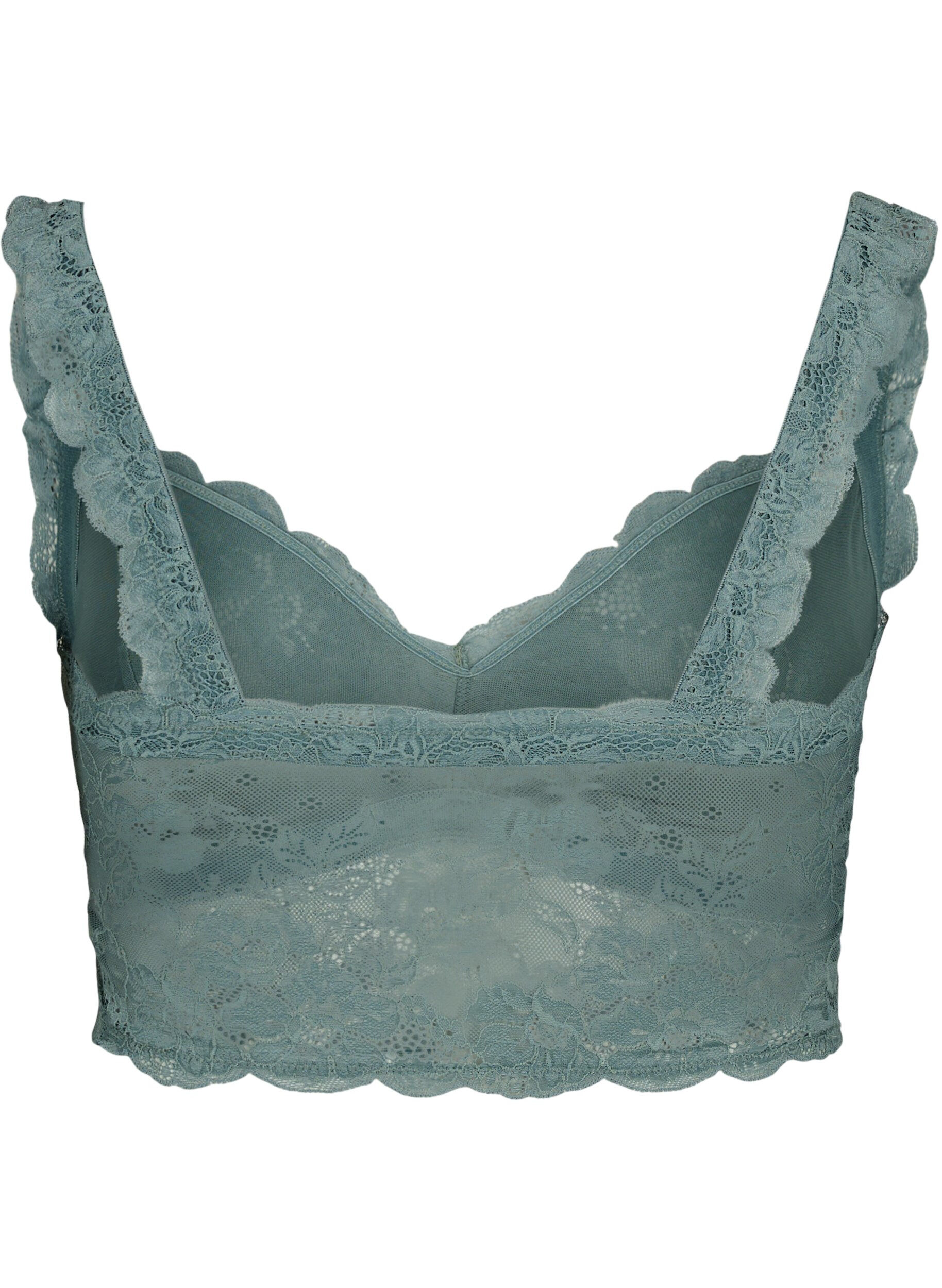 Zizzi Bralette i spets utan bygel, Balsam Green Ass, Packshot image number 1