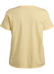 Enkel t-shirt i bomull med rund halsringning, Gul, Packshot image number 1