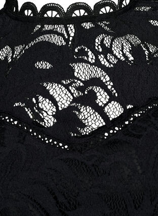 Långärmad spetsblus, Black, Packshot image number 2