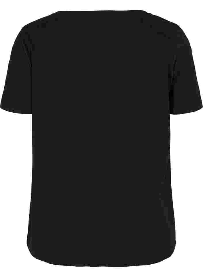  T-shirt till träning med print, Black w. Raise, Packshot image number 1