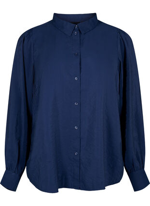 Långärmad skjorta i TENCEL™ Modal, Navy Blazer, Packshot image number 0