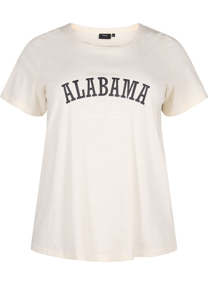 T-shirt i bomull med text, Antique W. Alabama, Packshot image number 0