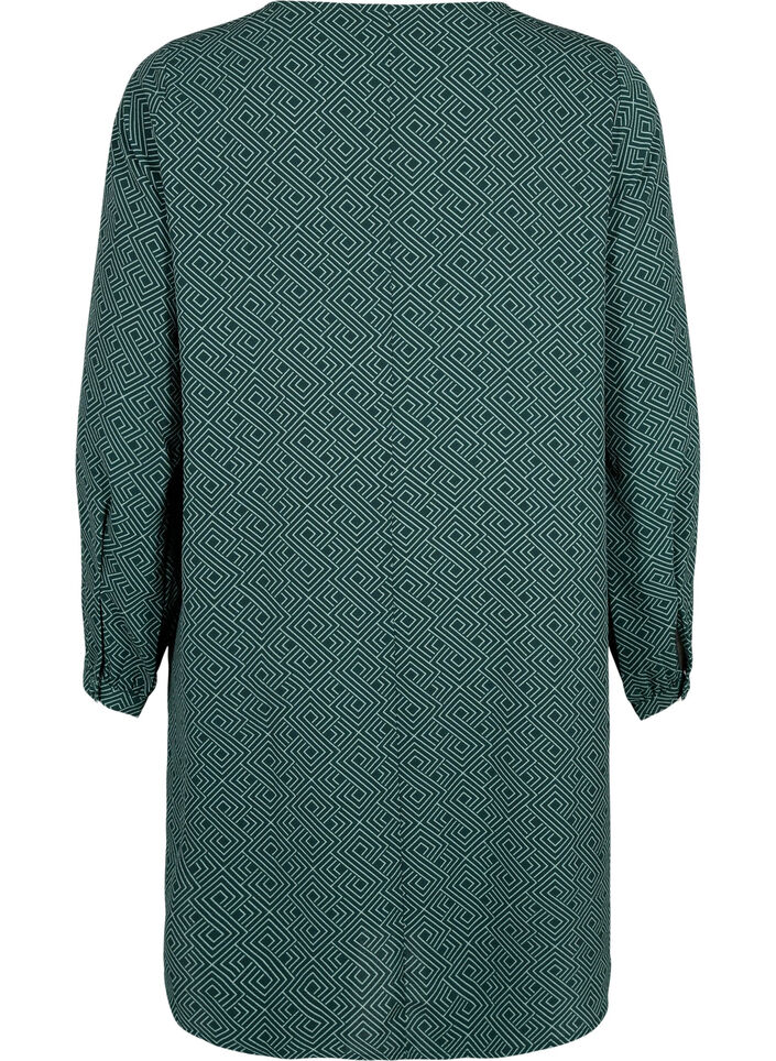 Klänning med V-ringning och tryck, Scarab Graphic AOP, Packshot image number 1