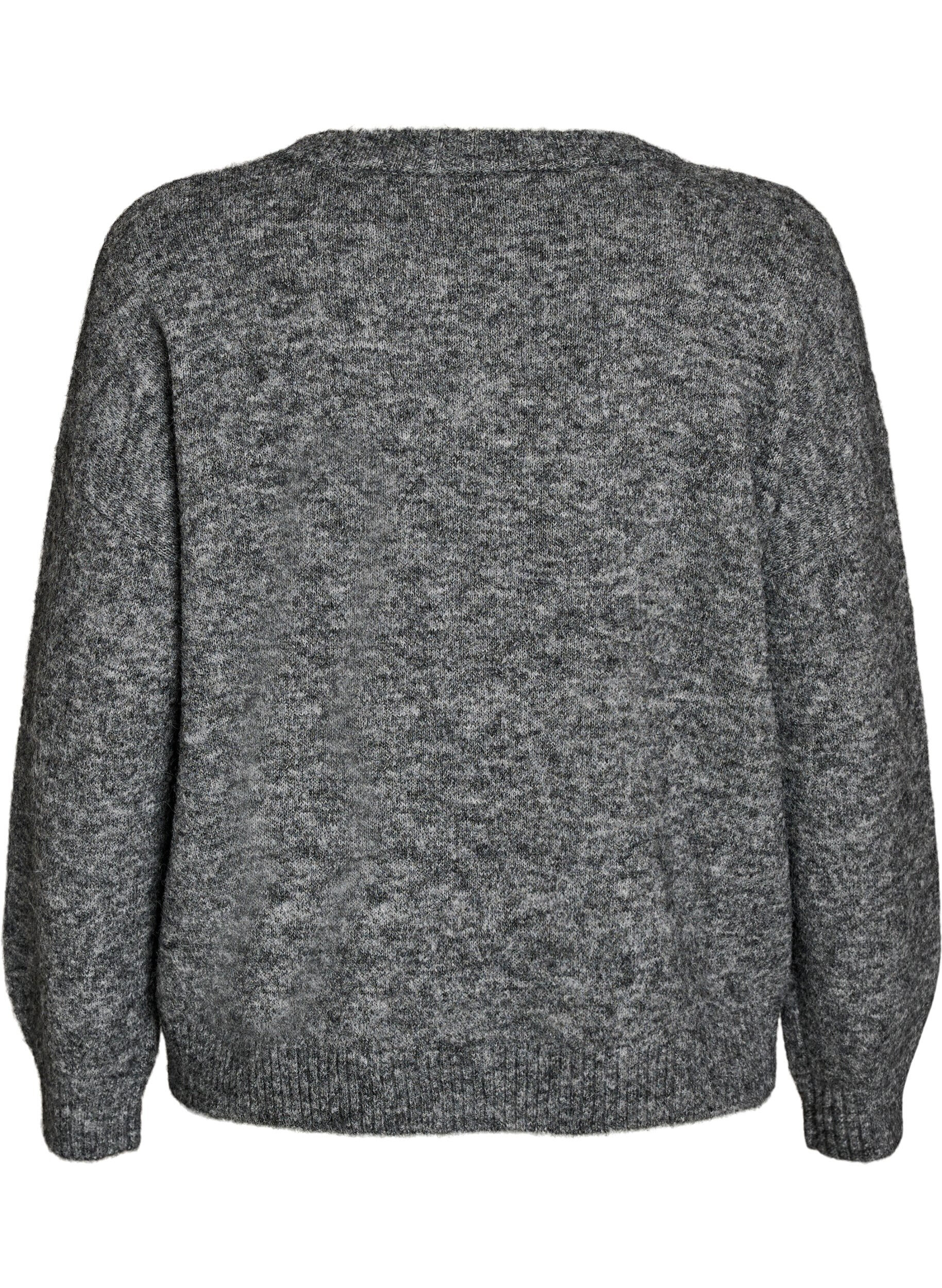 ZizziTr&ouml;ja med blomapplikation, Gr&aring;, Packshot image number 1