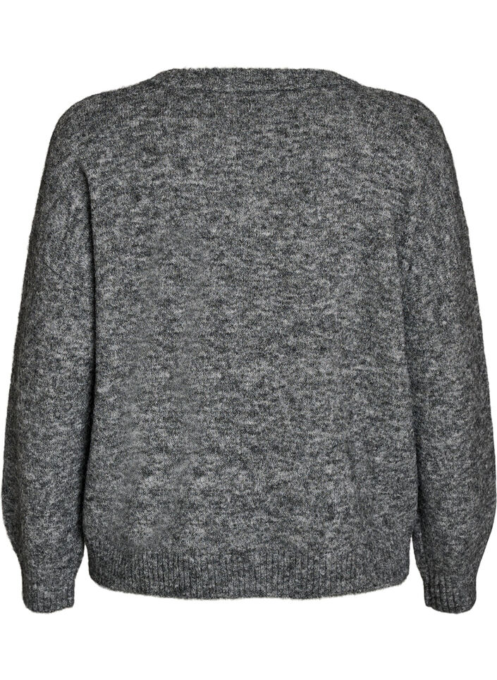 Tr&ouml;ja med blomapplikation, Gr&aring;, Packshot image number 1