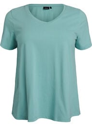 Enf&auml;rgad bas-t-shirt i bomull, Gr&ouml;n