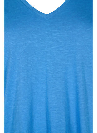 Kortärmad enkel t-shirt med v-ringning, Provence , Packshot image number 2
