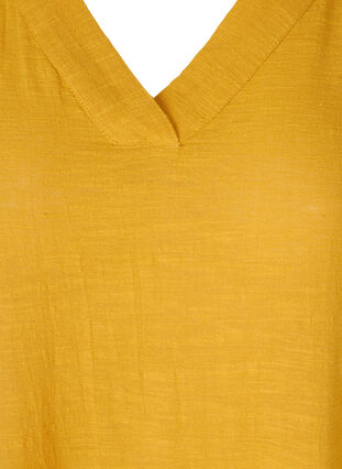 Kortärmad Kortärmad tunika i bomull, Golden Yellow, Packshot image number 2