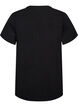 T-shirt i viskos med strass, Svart, Packshot image number 1