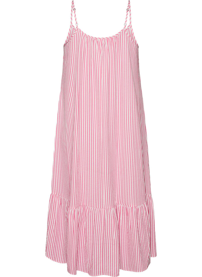A-linjeformad sommarkl&auml;nning med r&auml;nder, Rosa, Packshot image number 1