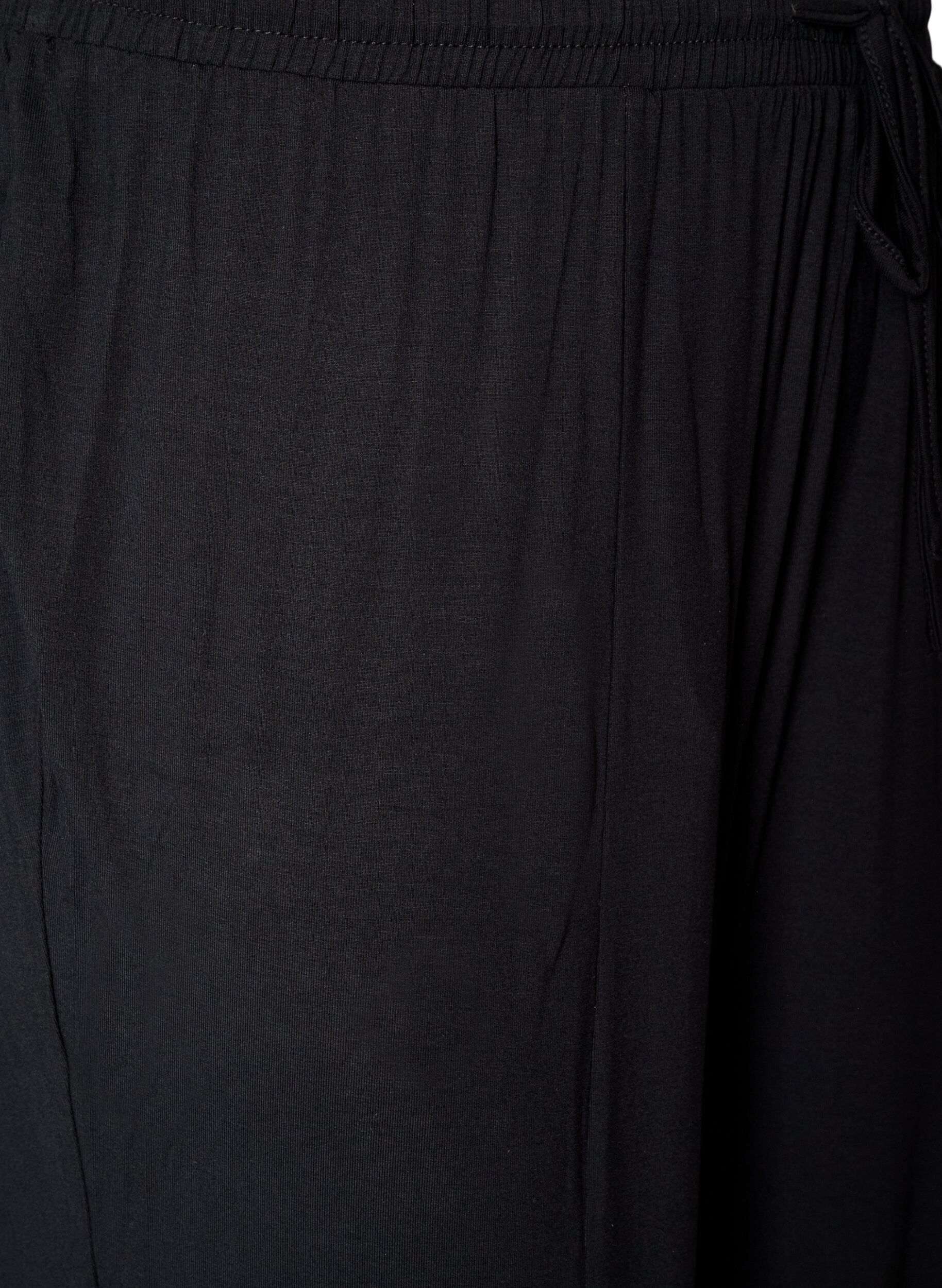 ZizziBallongbyxor i jersey med h&ouml;g midja, Svart, Packshot image number 2