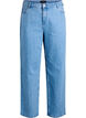 Jeans med vida ben och h&ouml;g midja, Bl&aring;, Packshot image number 0
