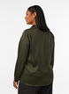 Blus med skjortkrage och v-ringning, Gr&ouml;n, Model image number 2