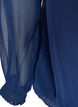 Blus i chiffong med genomskinliga &auml;rmar, Bl&aring;, Packshot image number 3