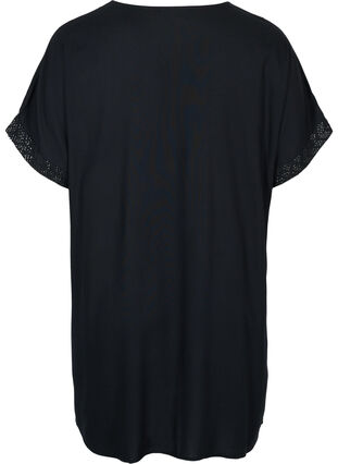 Strandklänning i viskos, Black, Packshot image number 1
